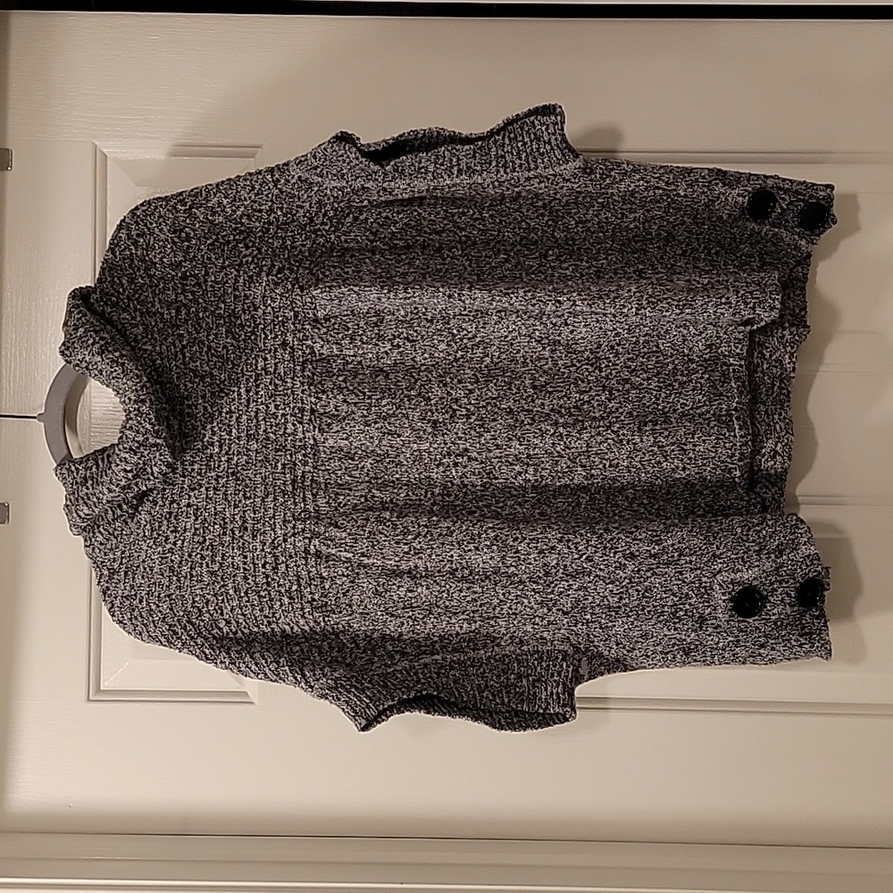 Coldwater Creek Cowl Neck Short Sleeve Sweater